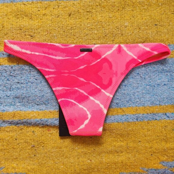 NWT Triangl Neon Pink Tie Dye Neoprene Bikini Bottoms Size Medium - Picture 4 of 5